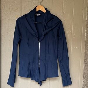 Gossip X Antonelli Firenze collared front zip Women's top size 46